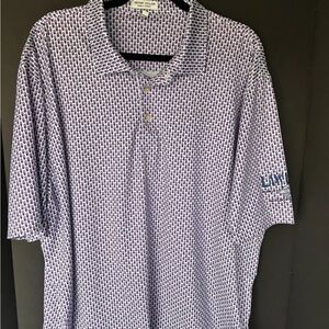 Peter Millar Pina Skullada Patterned Polo with Lawless Harley Logo on sleeve